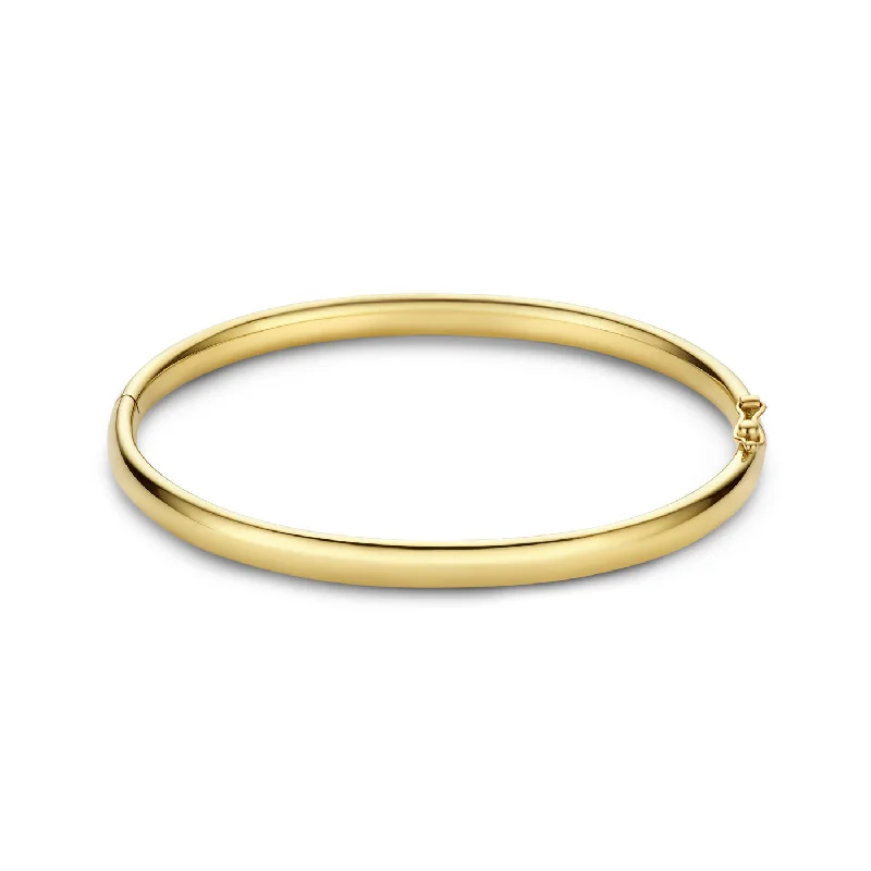 Cour d'Honneur Lucienne 14 karat gold bangle with round edge