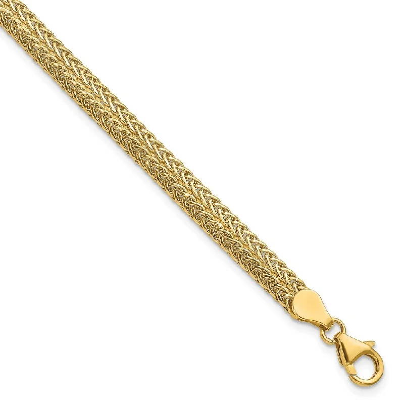 14k Yellow Gold Fancy Bracelet, 8" (W-5mm)