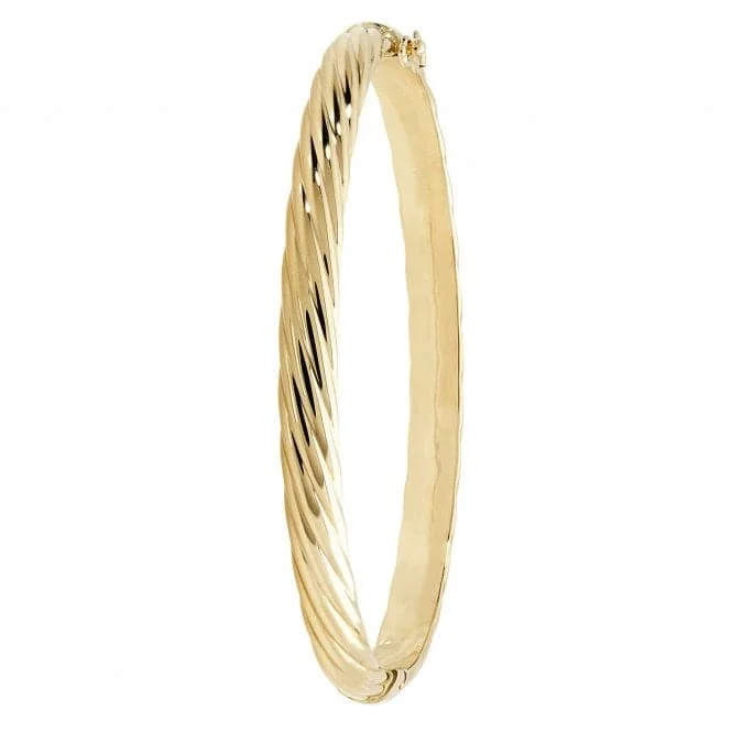 9ct Yellow Gold Hinged Bangle BN397