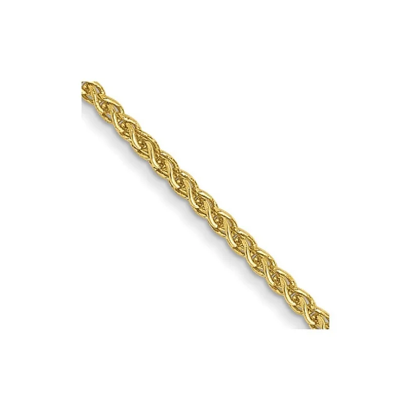 Curata 10k Yellow Gold 9-inch 1.0mm Spiga Chain Anklet Ankle Bracelet for Women