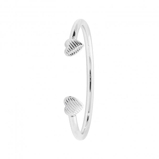 Acotis Silver Bangle Double Heart Baby G4337