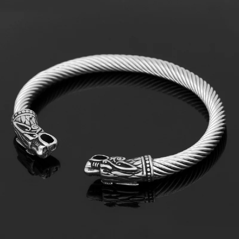 Fiery Dragons Stainless Steel Beast Viking Bracelet