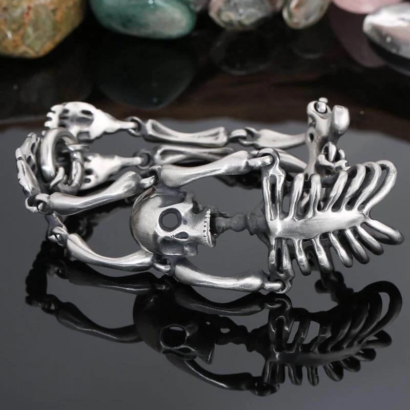 Gothic Body Skull Stainless Steel Bracelet