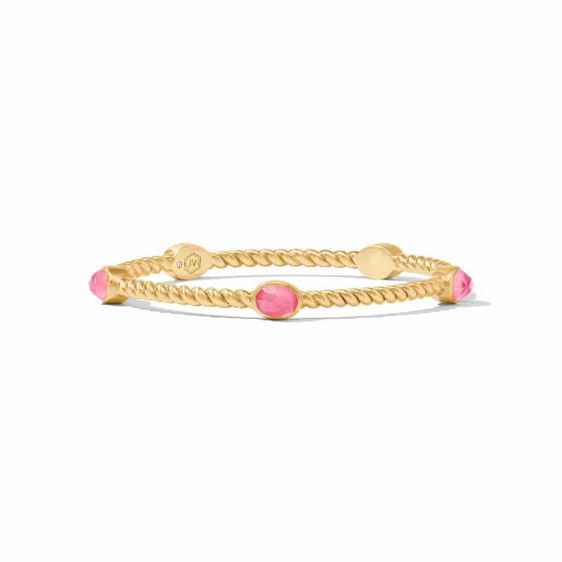 NASSAU STONE BANGLE- PEONY PINK- MEDIUM