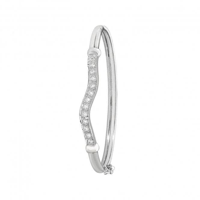 Acotis Silver Babies Oval Zirconia Bangle G4210CZ