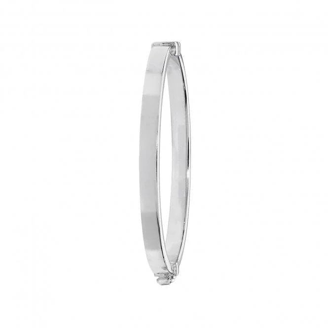 Acotis Silver Baby Oval Hinged Bangle G4279