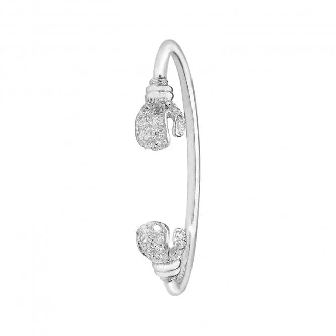 Acotis Silver Boxing Glove with Zirconia Stones Bangle G4034CZ