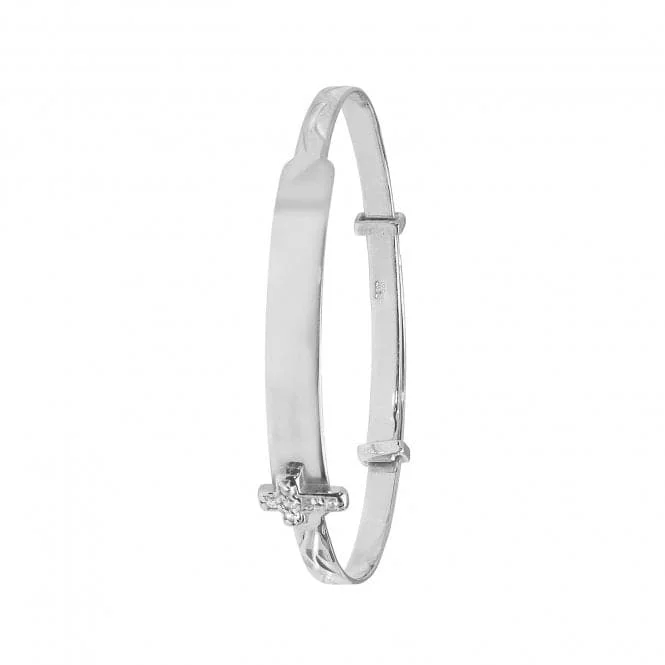 Acotis Silver Bangle Zirconia Cross ID G4031