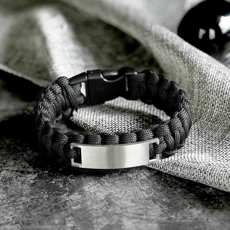 Star Of Life Stainless Steel Paracord Bracelet