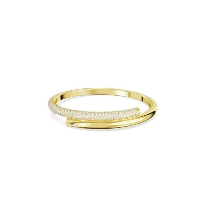 Dextera White Gold-tone Plated Bangle