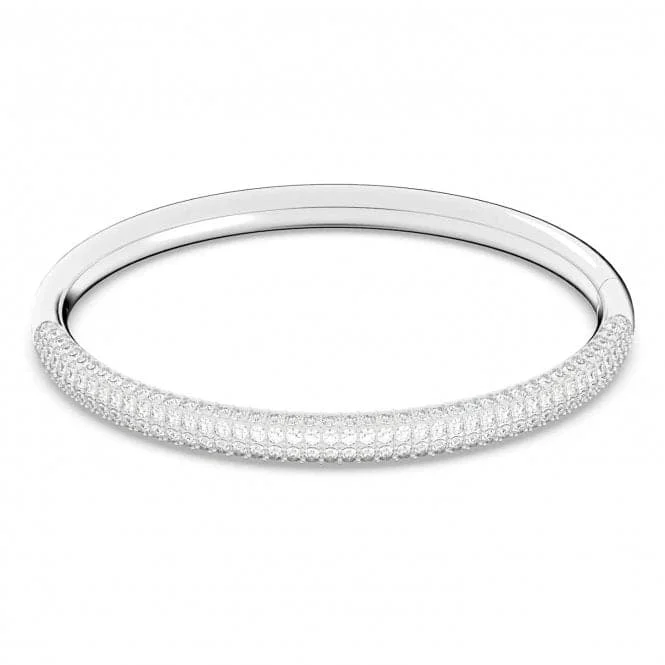 Stone White Rhodium Plated Bangle