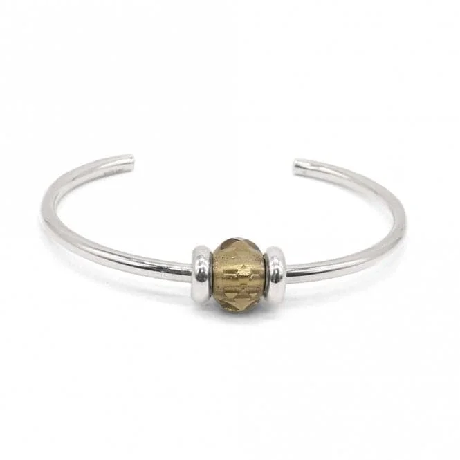 Grey Prism Silver Bangle