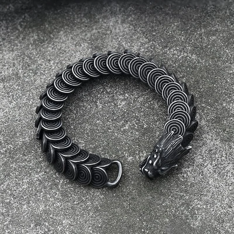 Vintage Dragon Stainless Steel Bracelet