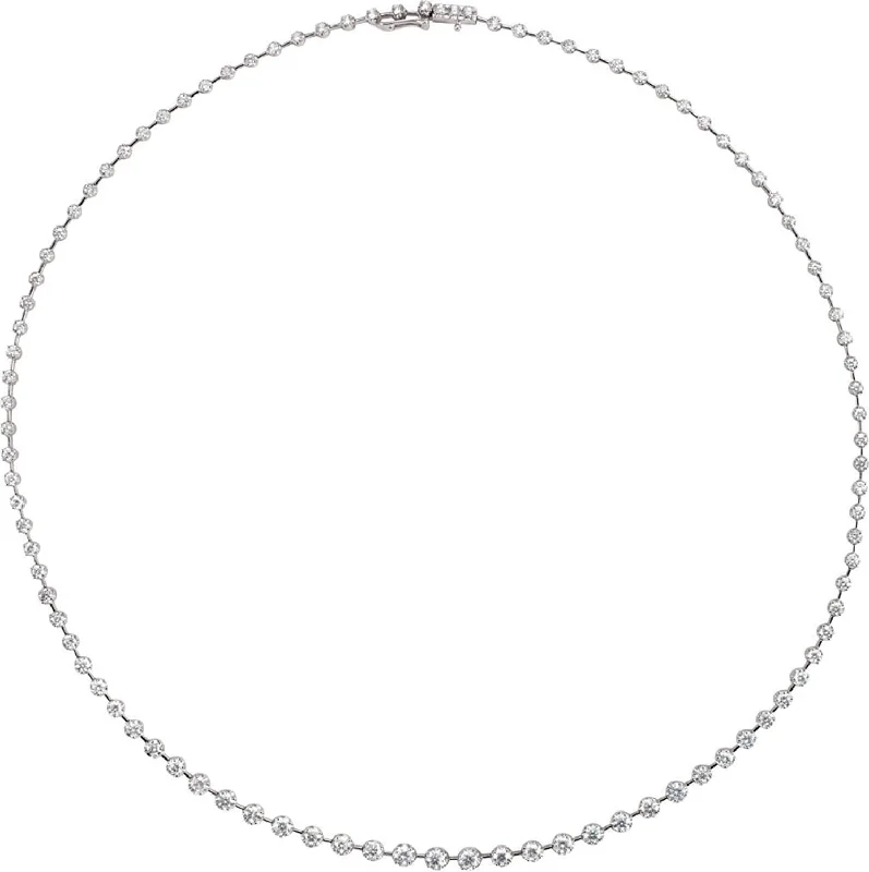 Diamond Necklace in 14k White Gold, 18" (5.00 Cttw)