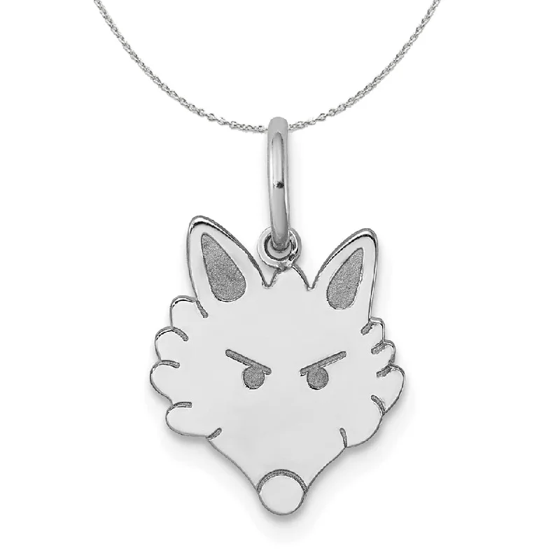 Sterling Silver Fox Head Charm or Necklace