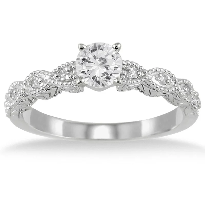 1/2 Carat TW Diamond Engagement Ring in 14K White Gold