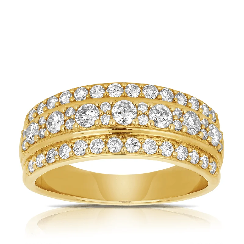 Diamond Dress Ring in 9ct Yellow Gold TGW 1.04ct