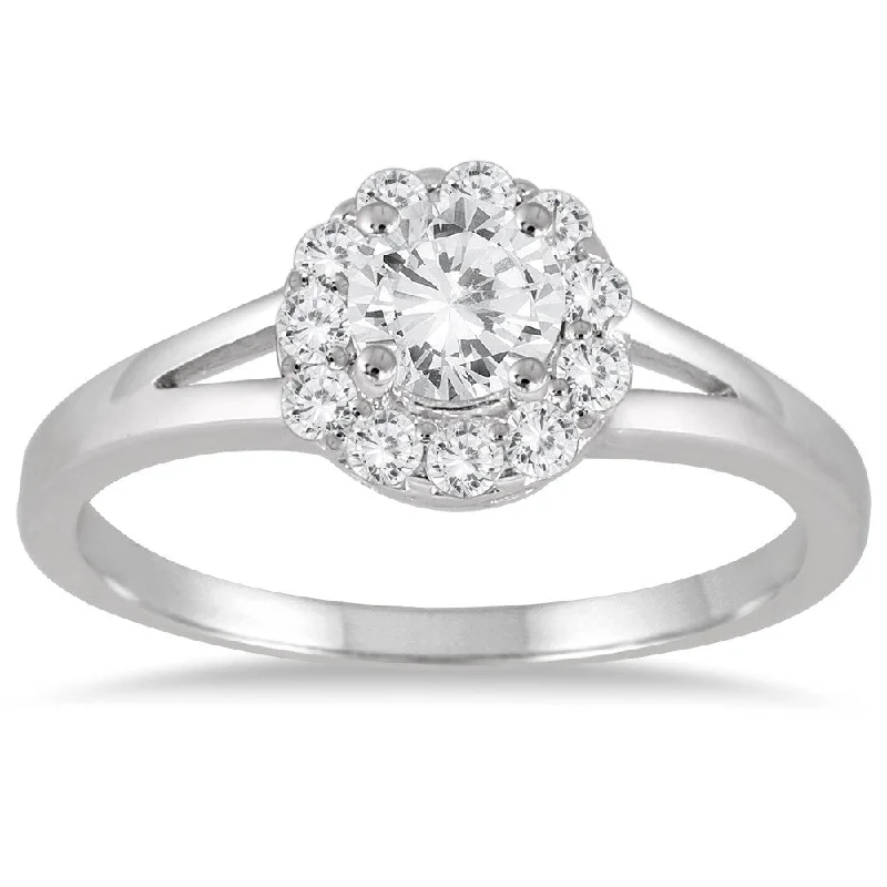 3/4 Carat TW Diamond Engagement Ring in 14K White Gold