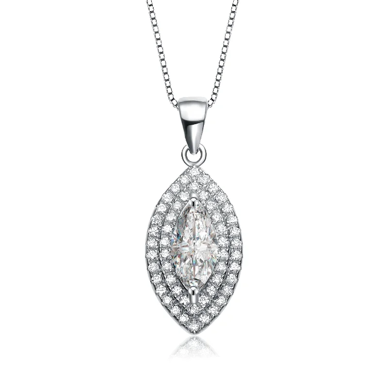 Noémie Rhodium Plated  Pendant