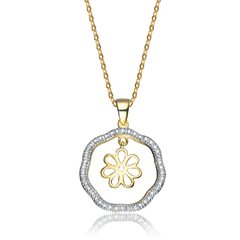 Marguerite Outlined Flower Pendant