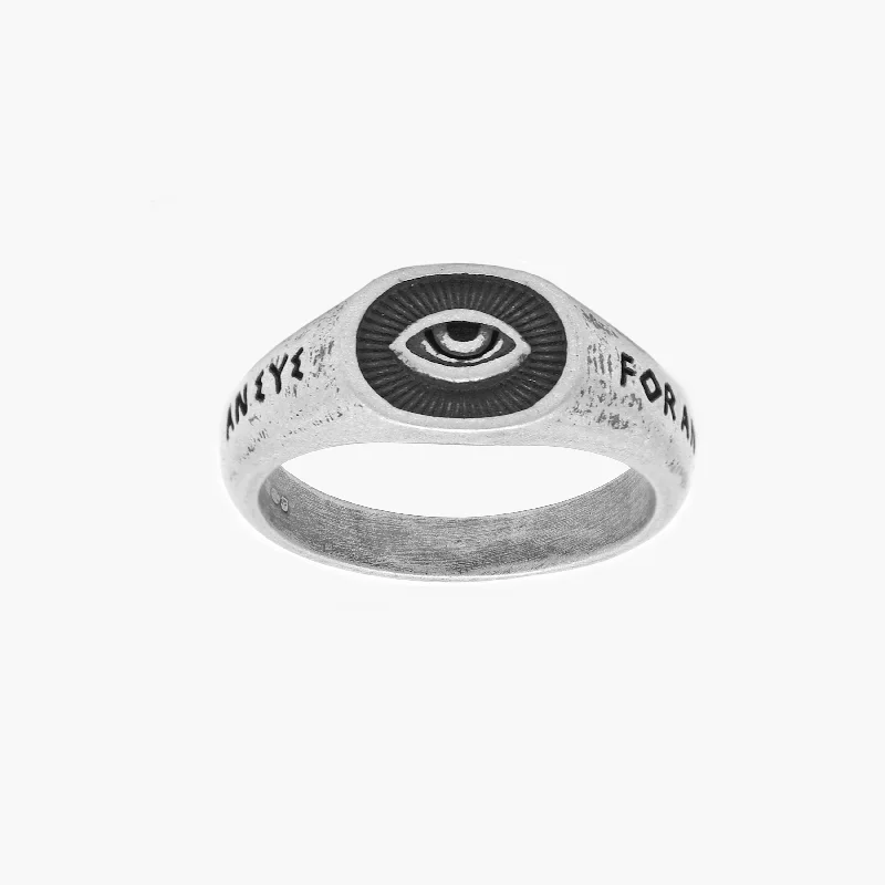 An Eye For An Eye Silver Signet Ring