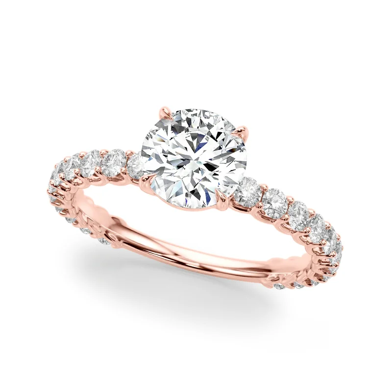 Auriya 14k Rose Gold Lab Grown Round Diamond Engagement Ring 0.50 to 5.00 ct. tw. (F-G VS)