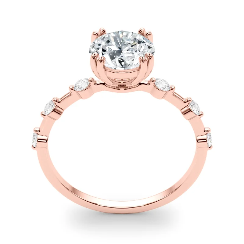 Auriya 14k Rose Gold Lab Grown Round Diamond Engagement Ring 0.50 to 5.00 ct. tw. (F-G VS)