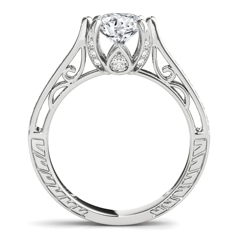 Auriya 14k White Gold Lab Grown Round Diamond Engagement Ring 0.50 to 5.00 ct. tw. (F-G VS)