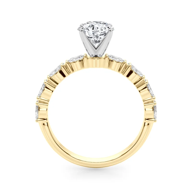 Auriya 14k Yellow Gold Lab Grown Round Diamond Engagement Ring 0.50 to 5.00 ct. tw. (F-G VS)