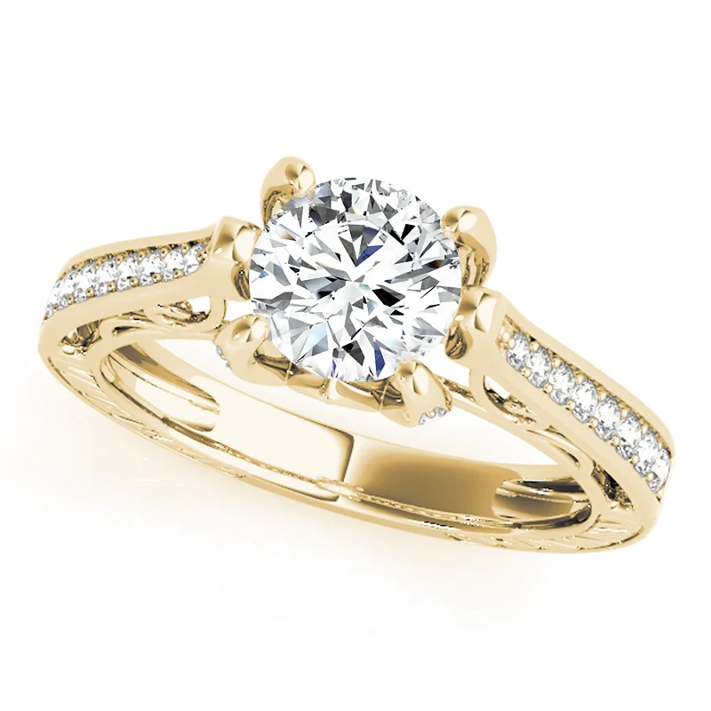 Auriya 14k Yellow Gold Lab Grown Round Diamond Engagement Ring 0.50 to 5.00 ct. tw. (F-G VS)