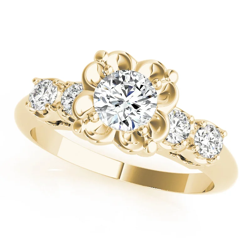 Auriya 14k Yellow Gold Lab Grown Round Diamond Engagement Ring 0.50 to 5.00 ct. tw. (F-G VS)