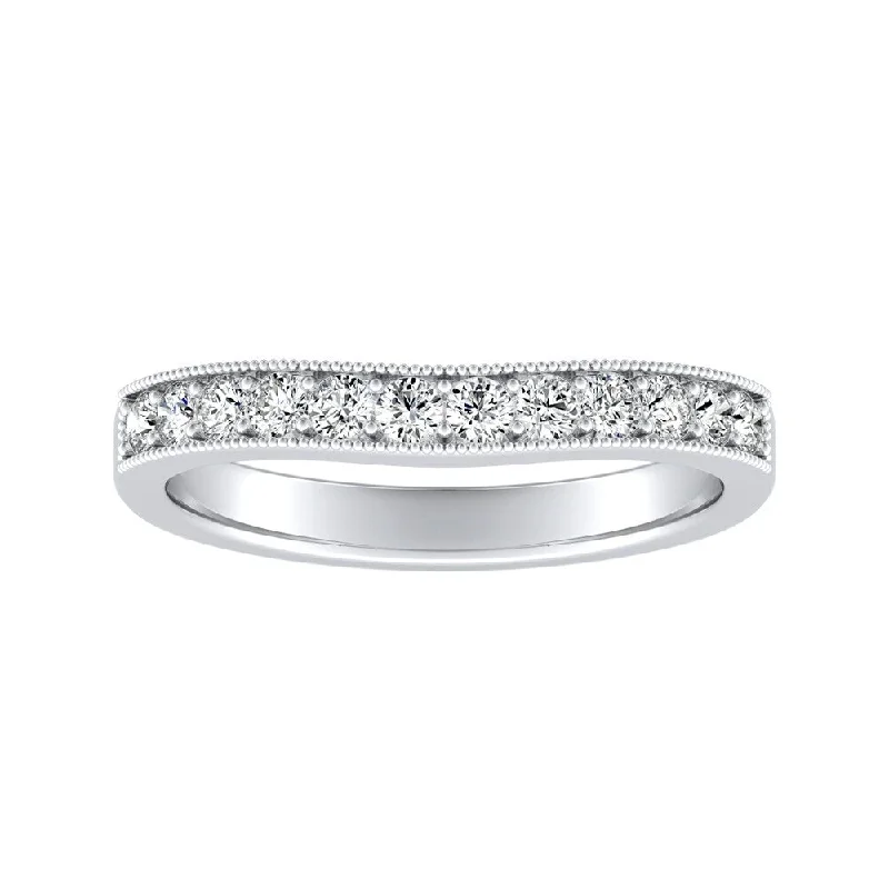 Auriya Platinum 1/3ctw Round Diamond Wedding Band