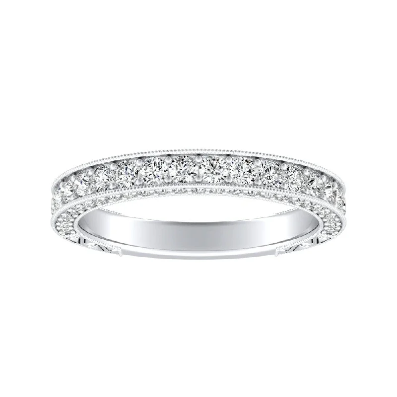 Auriya Vintage Inspired 1/2ctw Diamond Wedding Band Platinum