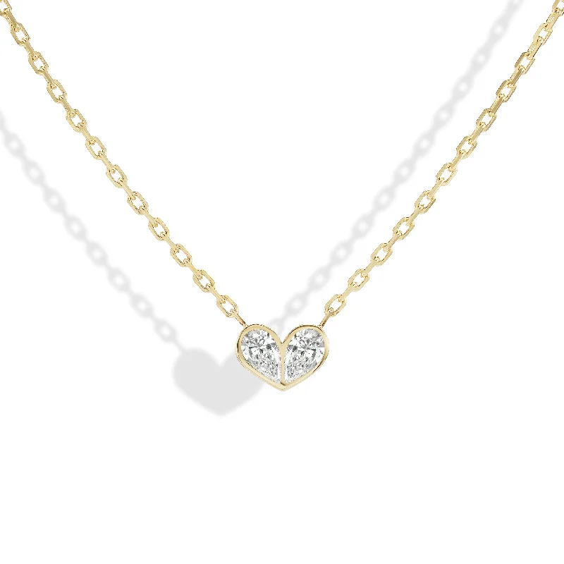 Medium Sweetheart Necklace Diamond & Diamond