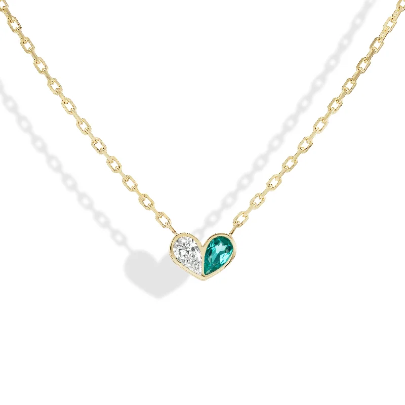 Sweetheart Necklace Diamond & Paraiba