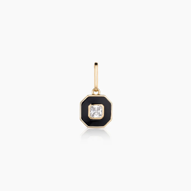 Florence Black Enamel Charm