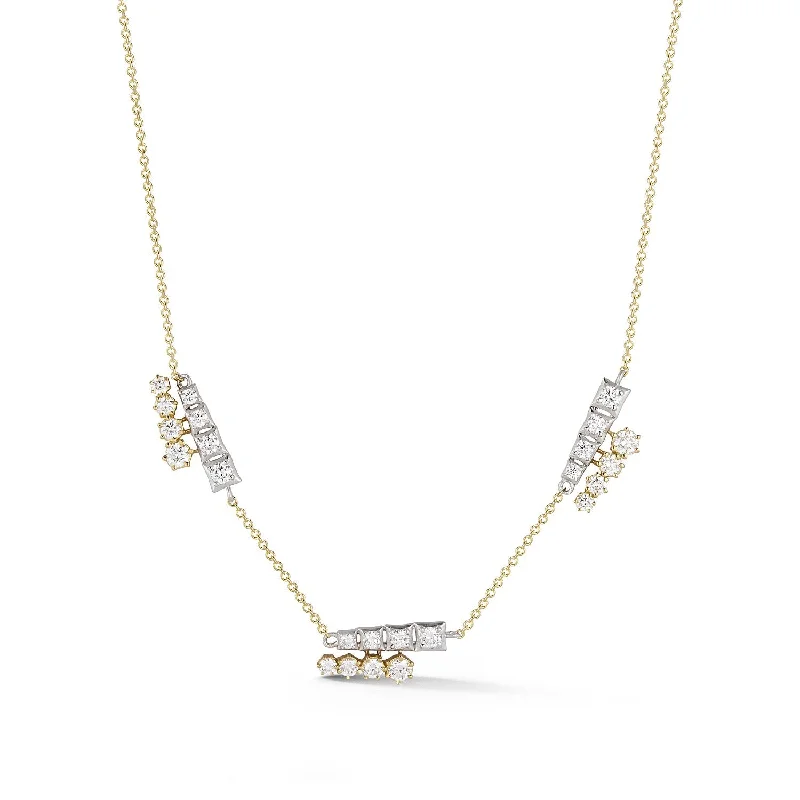 Harlow Two-Tone Three Station Necklace