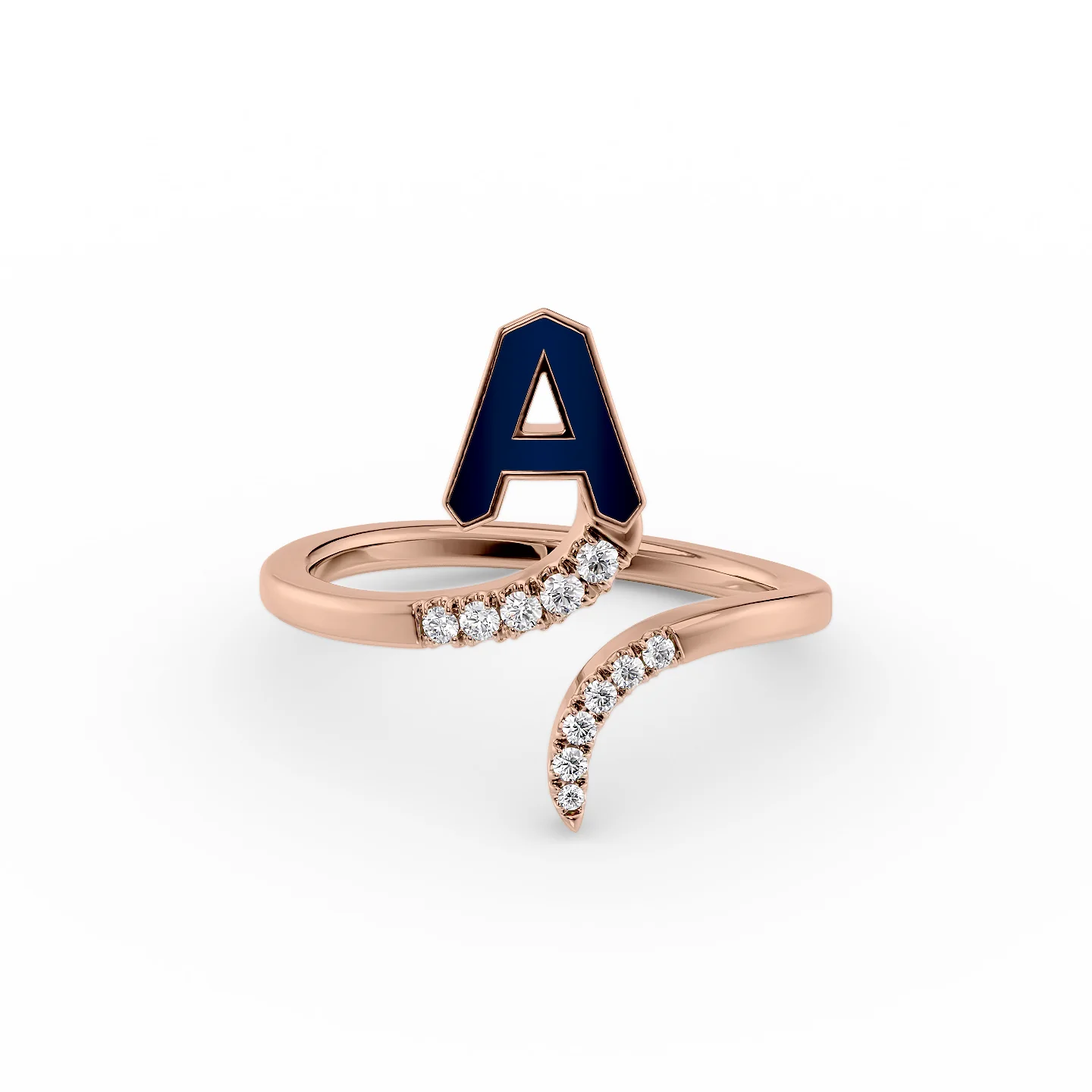 Initial Letter Dainty Ring