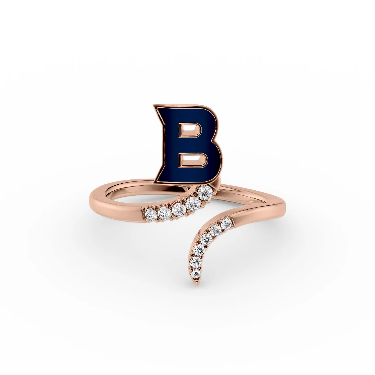 Initial Letter Dainty Ring