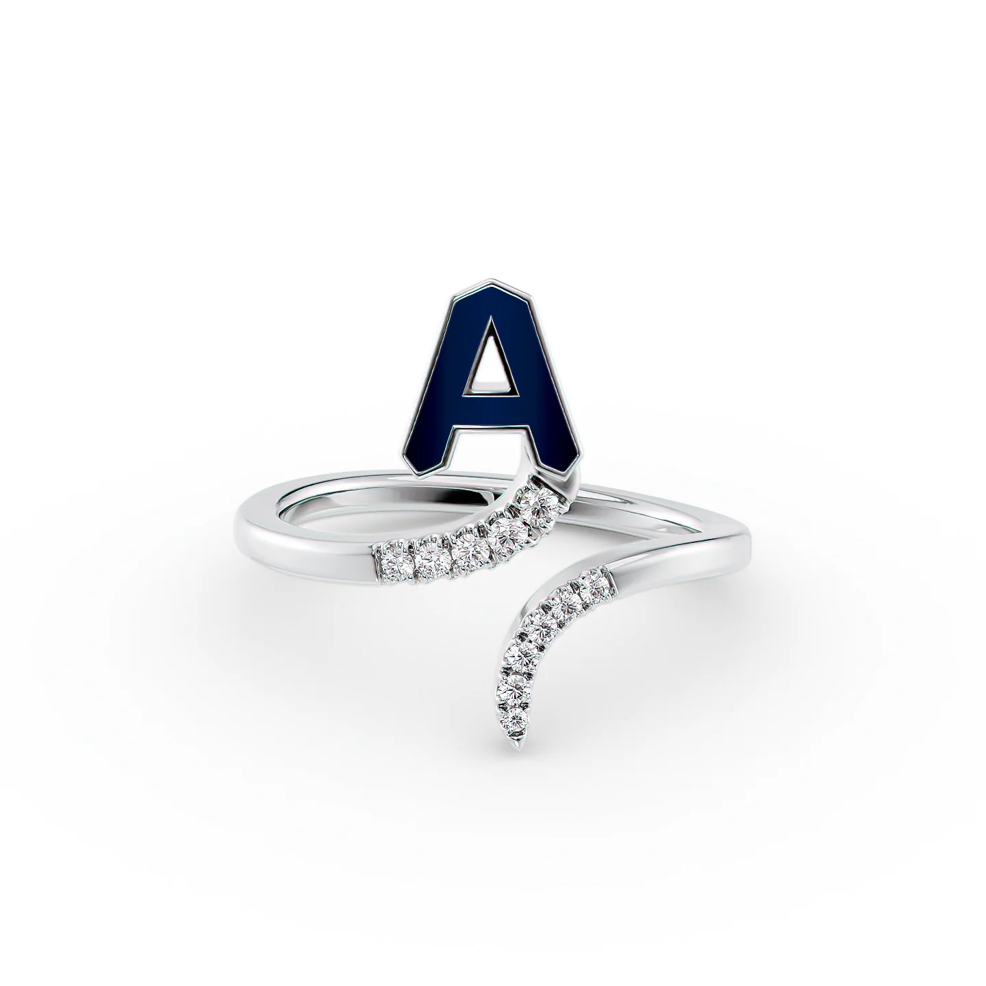 Initial Letter Dainty Ring