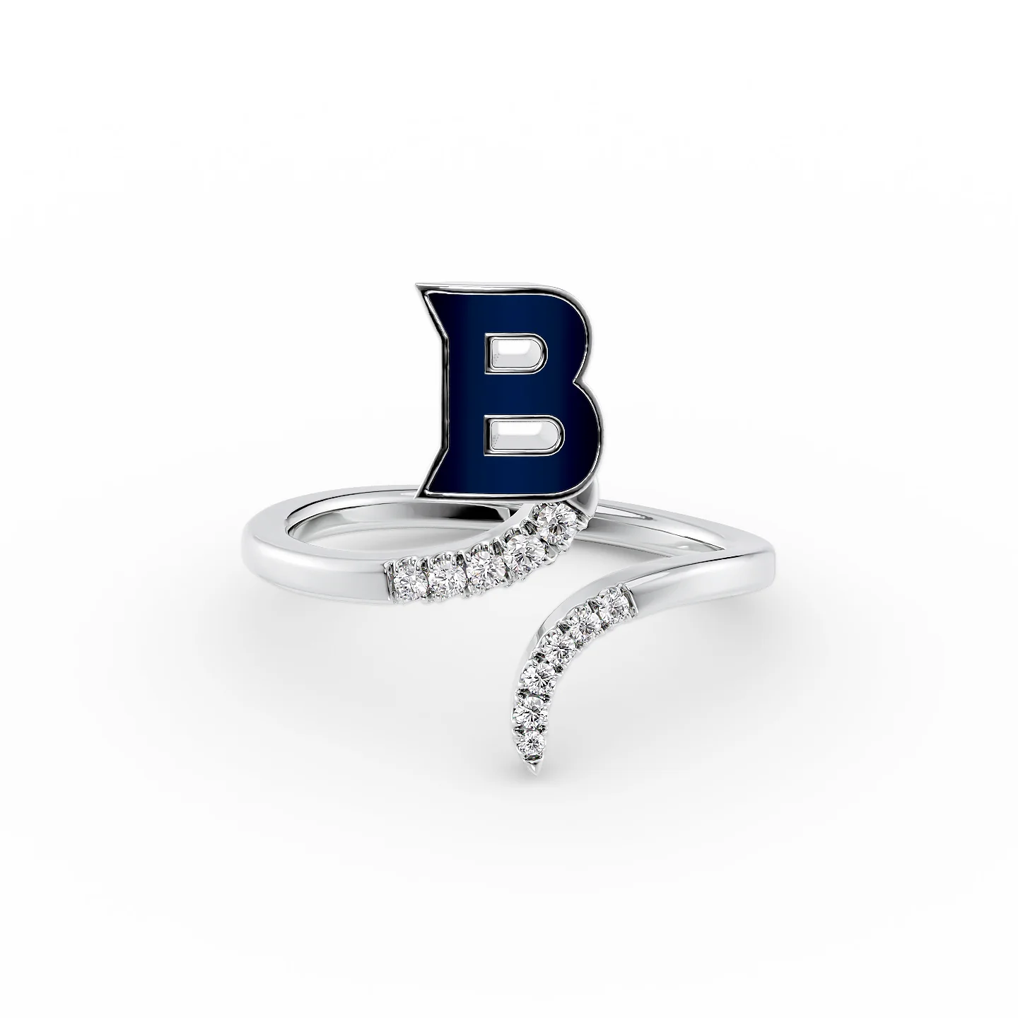 Initial Letter Dainty Ring