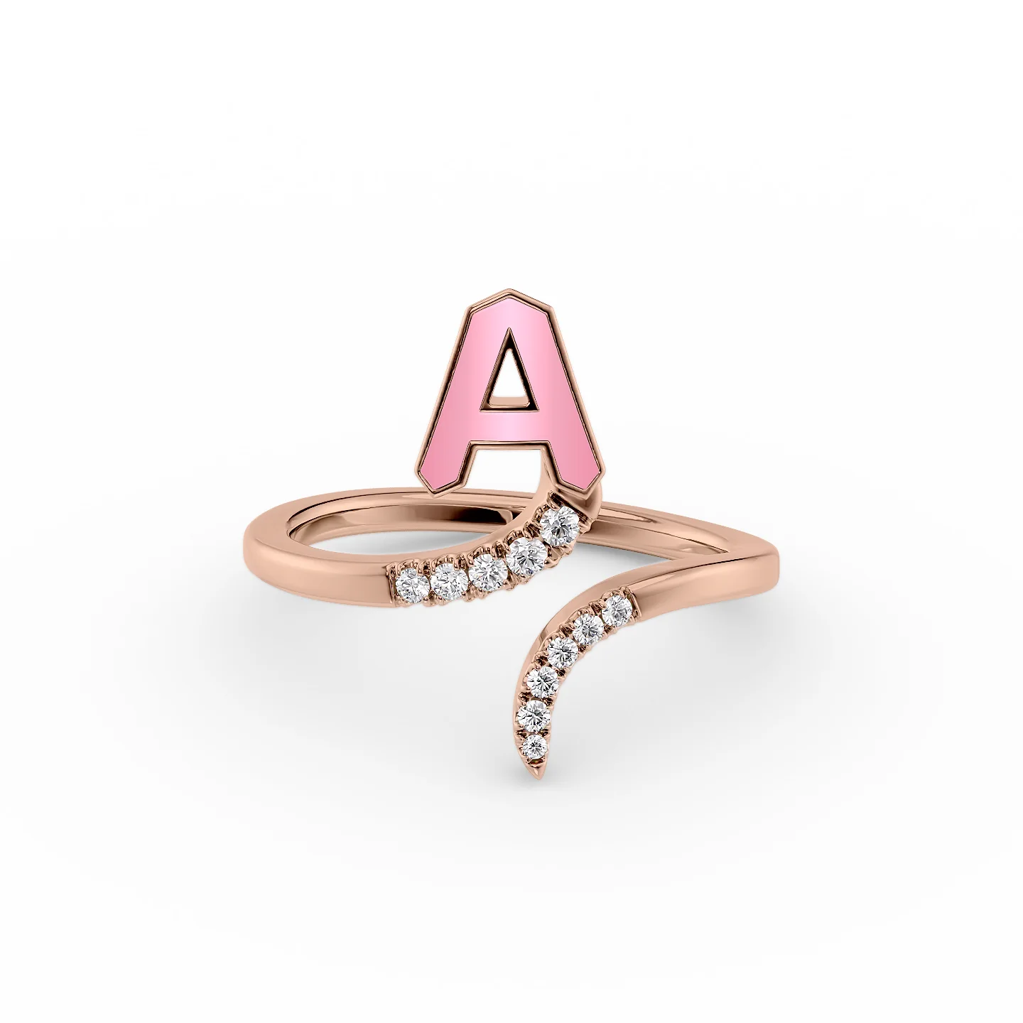 Initial Letter Dainty Ring