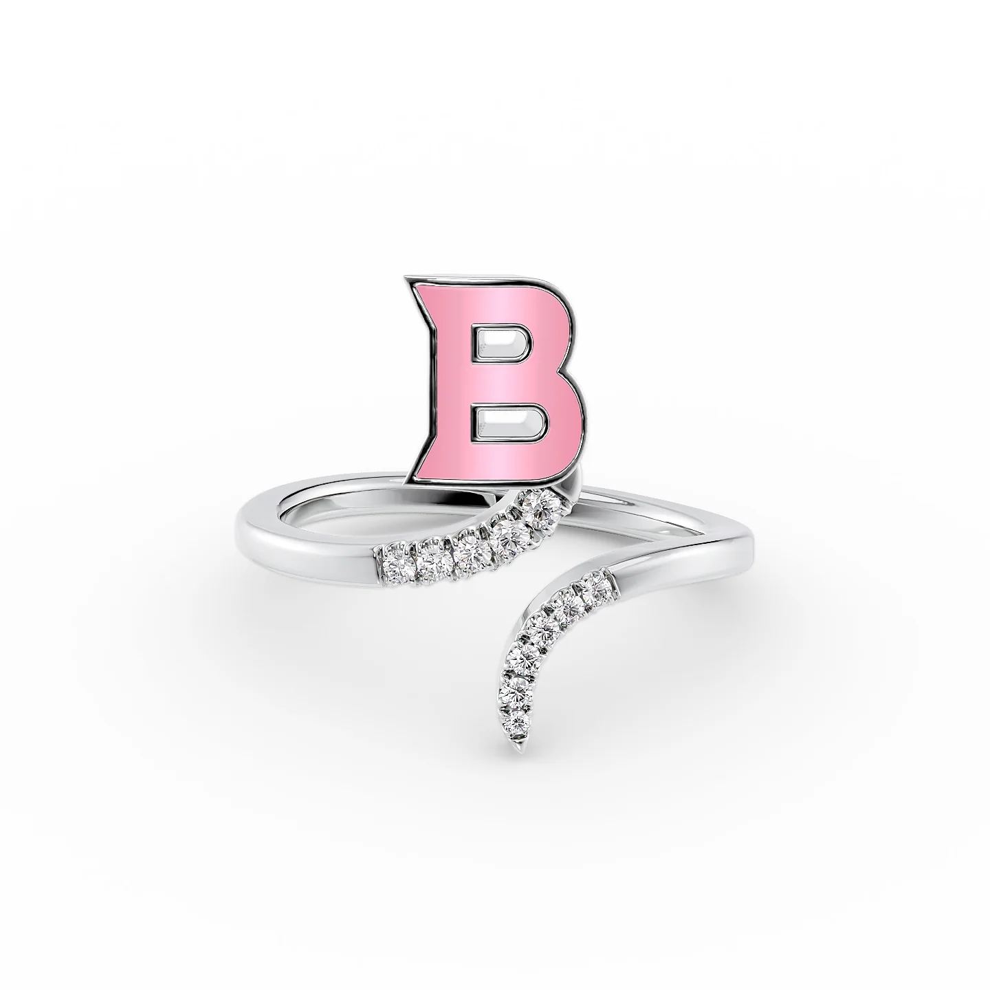 Initial Letter Dainty Ring