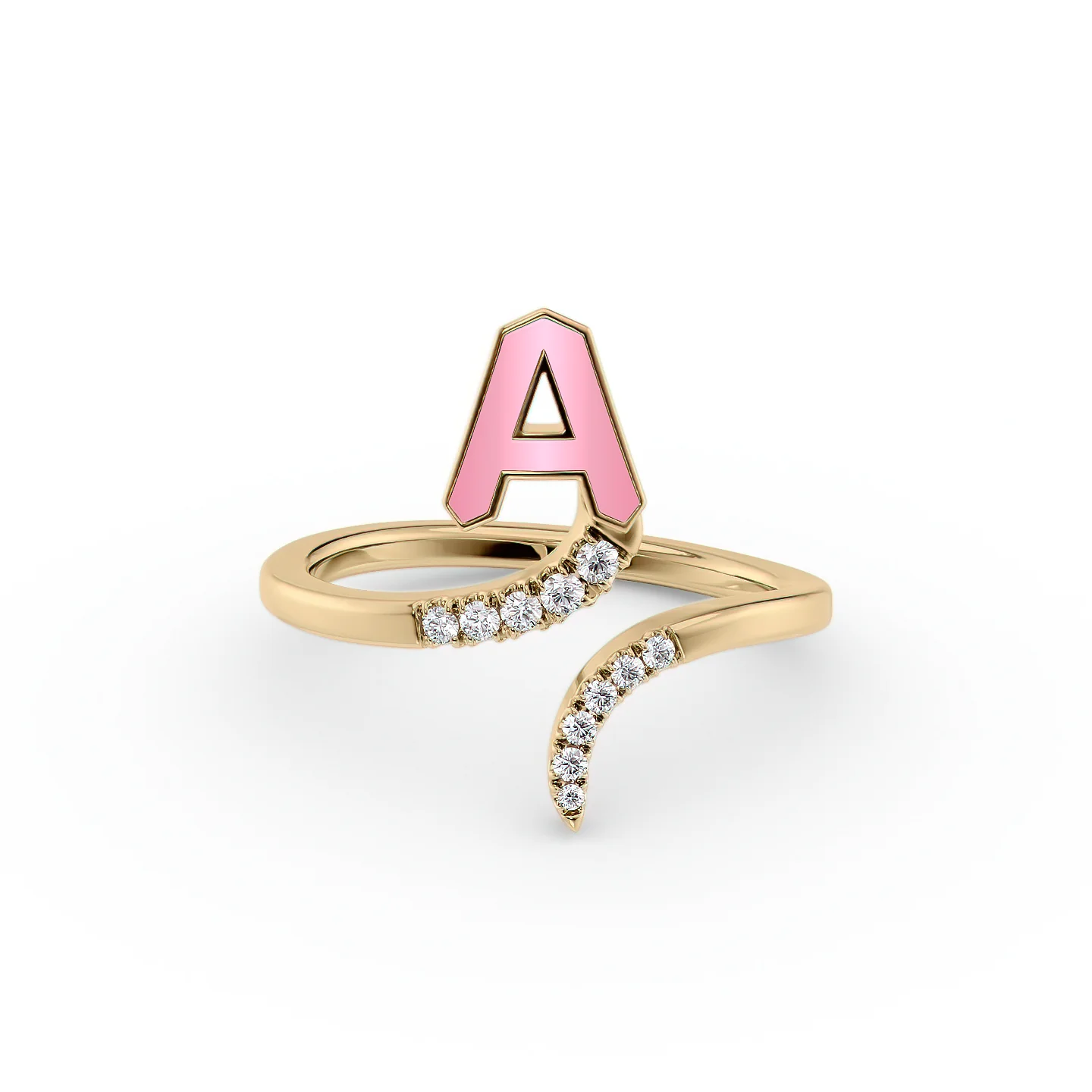 Initial Letter Dainty Ring