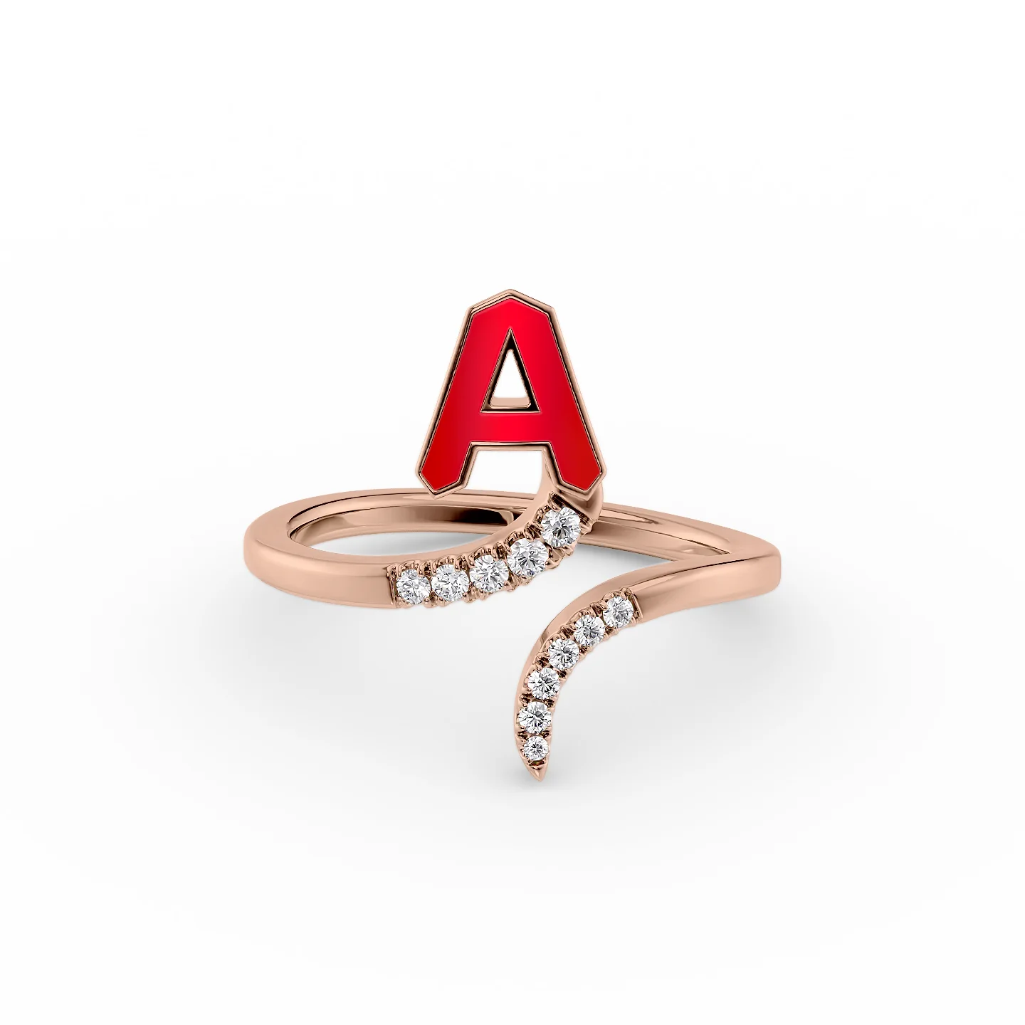 Initial Letter Dainty Ring