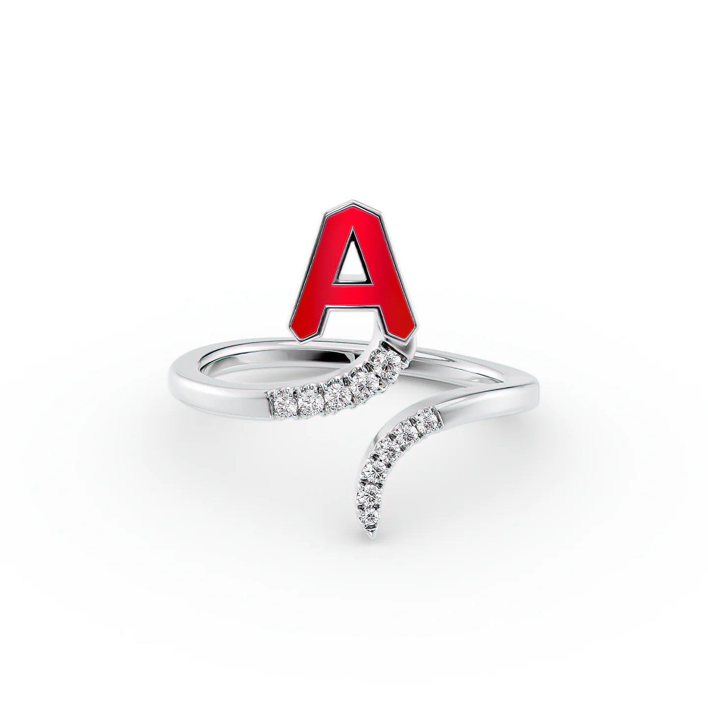 Initial Letter Dainty Ring