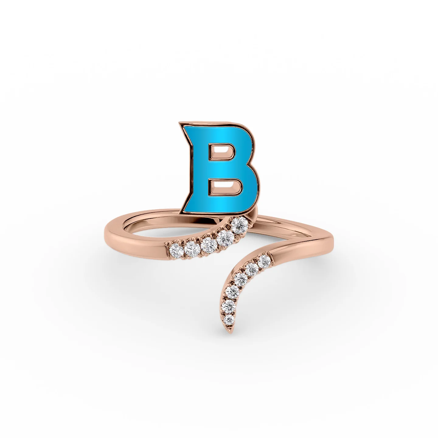 Initial Letter Dainty Ring