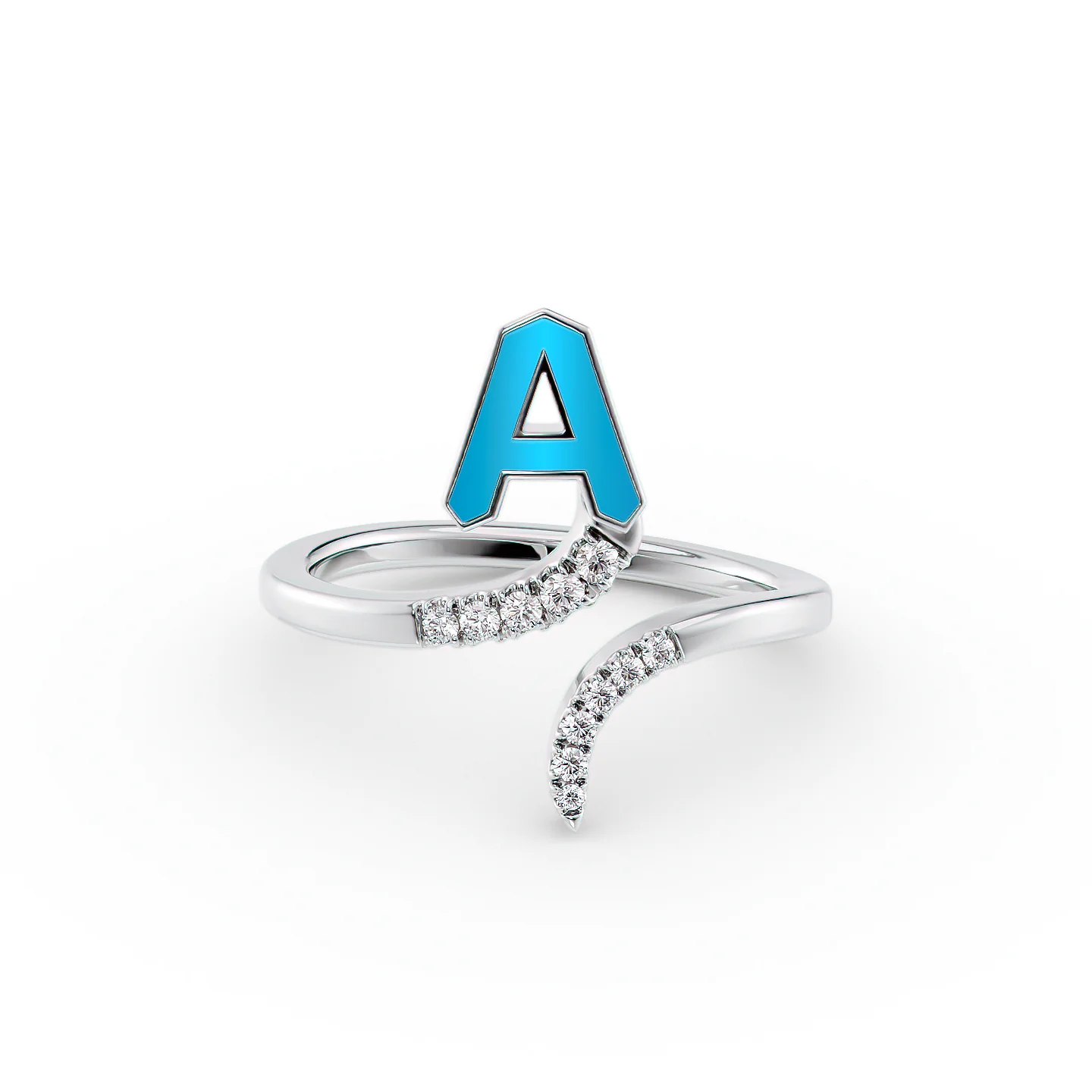 Initial Letter Dainty Ring