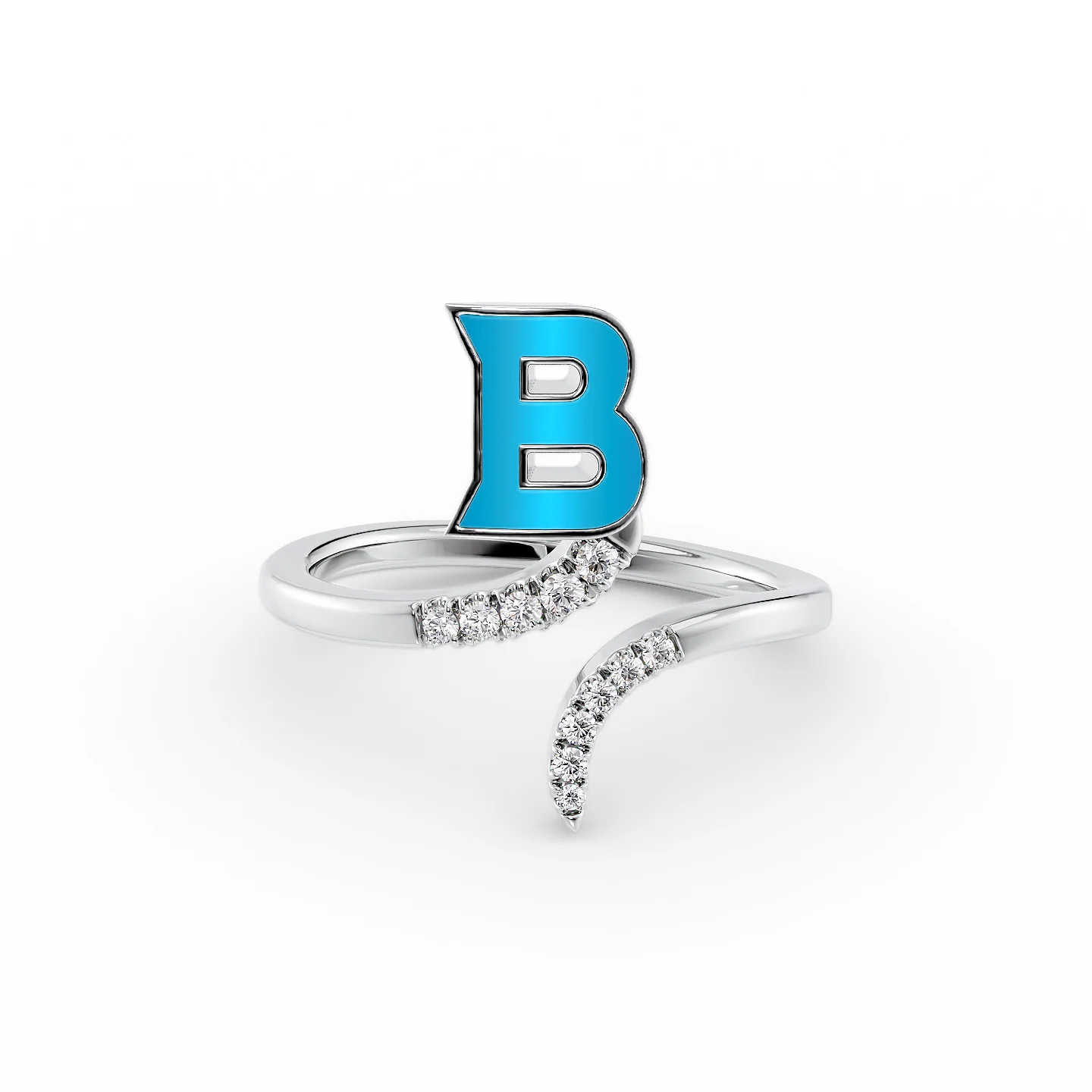 Initial Letter Dainty Ring