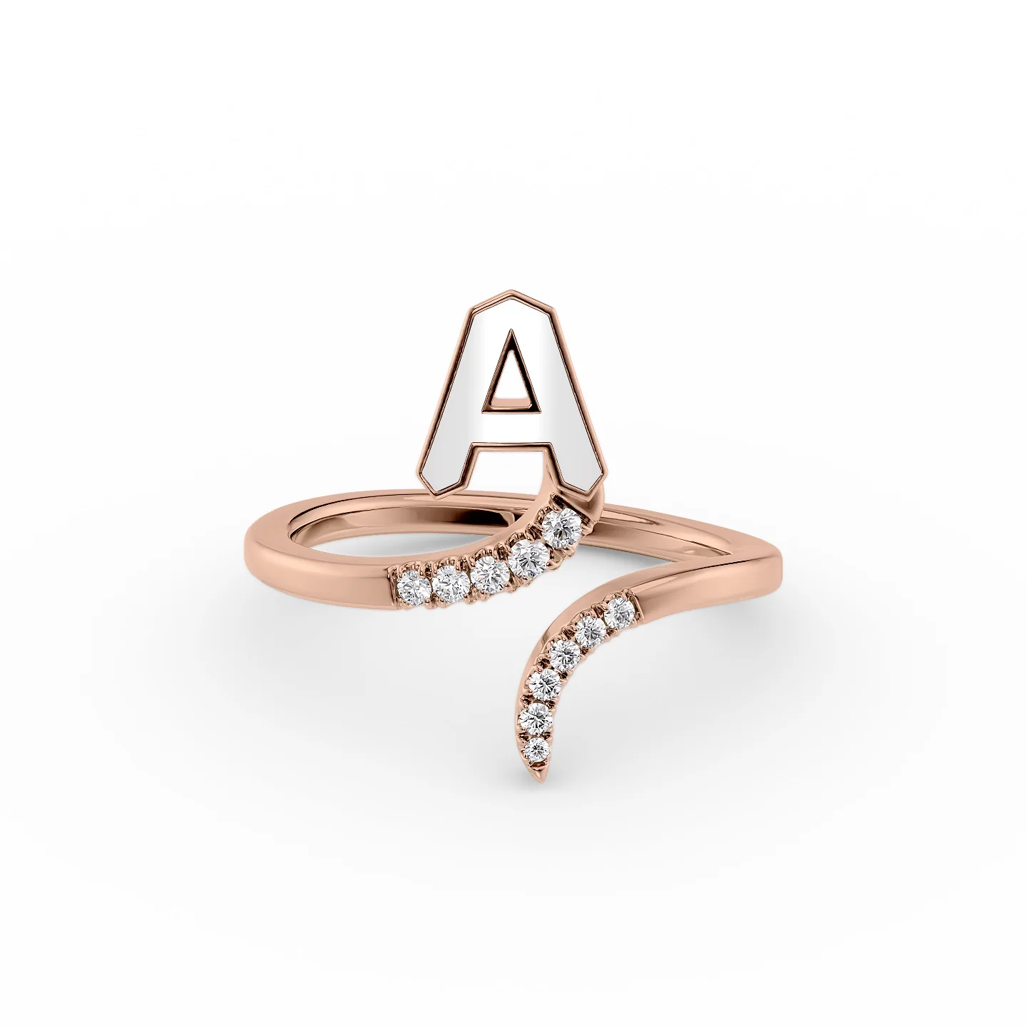 Initial Letter Dainty Ring